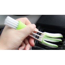 Double Head Car Air Brush Air-condition Louver Instrument Panel Cleaning Tool