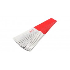 Safety White + Red Reflective Warning Sticker for Vehicles (10-Piece Set)