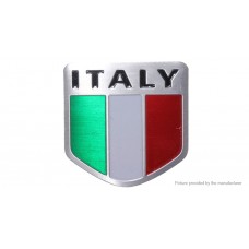 Italy Flag Alloy Metal Auto Racing Sports Emblem Badge Decal Sticker